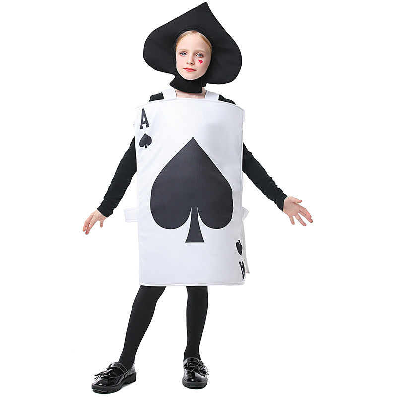 Men's playing cards costume with detailed design and shoulder straps Shop Velvia