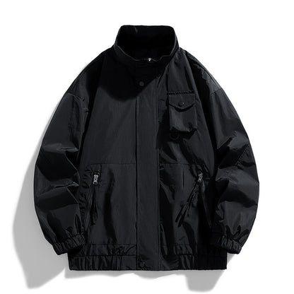 Men's lightweight technical utility transition jacket with stand-up collar and multifunction pockets Shop Velvia