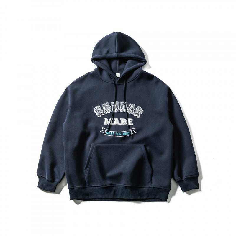 Unisex Oversized Hoodie with Kangaroo Pocket and Logo Print Shop Velvia
