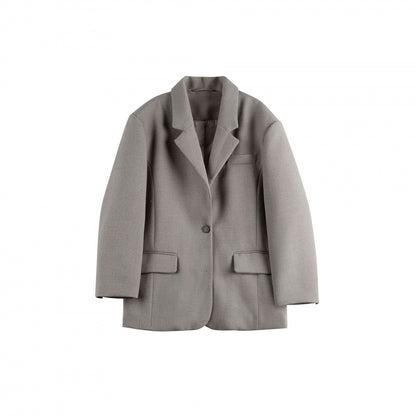 Women's Oversize Blazer in Boxy Cut with Lapel Collar and Flap Pockets Shop Velvia