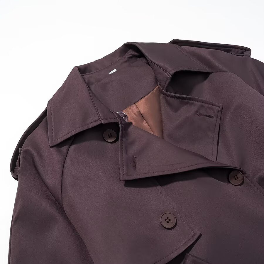 Women Longer classic trench coat with button placket, tie belt and epaulettes Shop Velvia