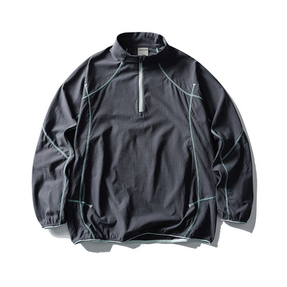 Unisex Lightweight Tech Half-Zip Pullover with Raglan Sleeves Shop Velvia