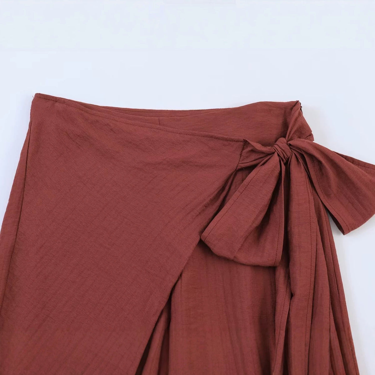 Women Wide High-Waist Palazzo Pants with Wrap Skirt Look and Waist Tie Shop Velvia