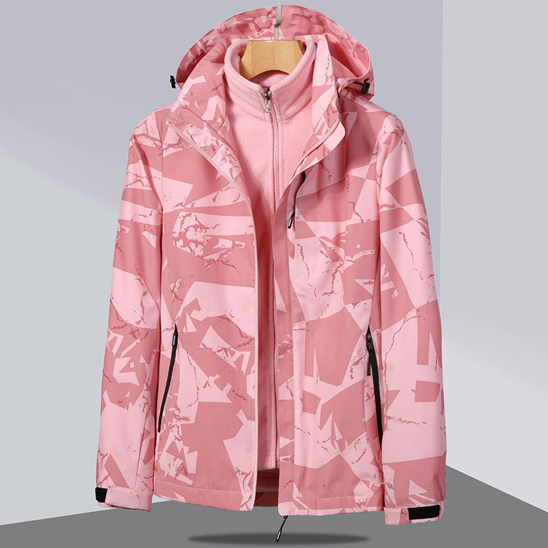 Women's two-layer softshell jacket with removable fleece inner jacket and hood Shop Velvia