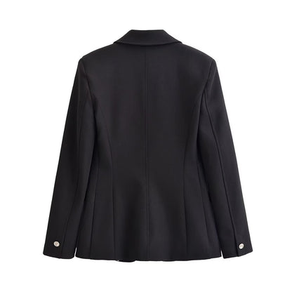 Women Tailored Single-Button Business Blazer with Patch Pockets Shop Velvia