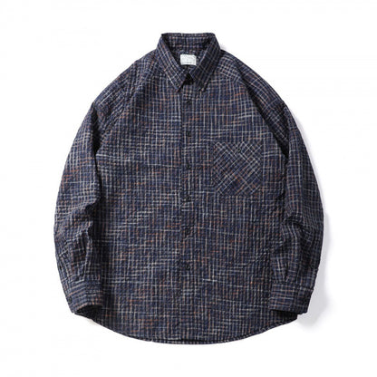 Men's Quilted Checkered Overshirt Jacket with Chest Pocket Shop Velvia