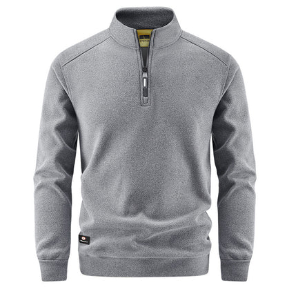 Men's Breathable Microfleece Half-Zip Sweater with Stand Collar and Raglan Sleeves Shop Velvia