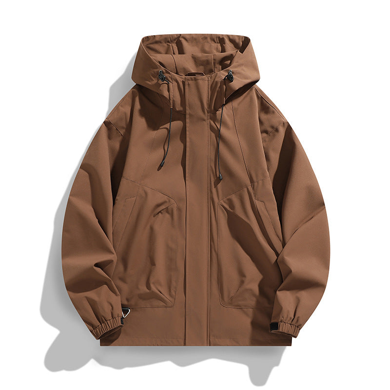 Unisex Lightweight Waterproof Utility Hoodie Jacket with Adjustable Cuffs and Large Pockets Shop Velvia