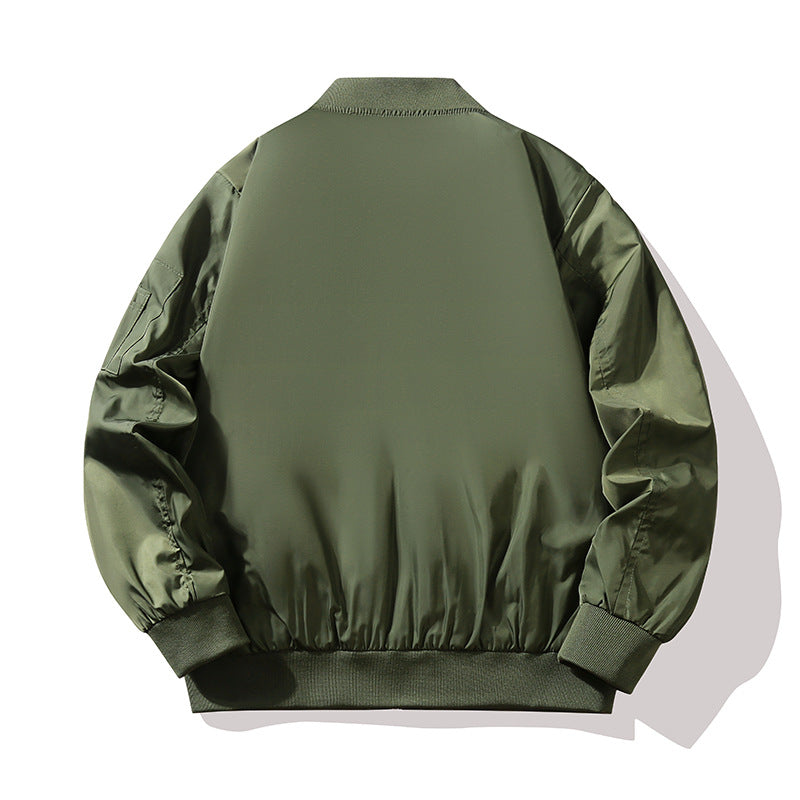 Men's Technical Bomber Jacket in Flight Style with Contrasting Lining Shop Velvia