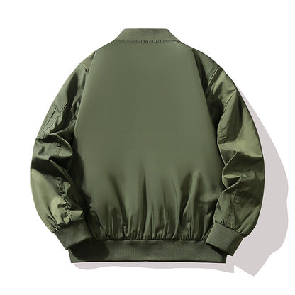 Men's Technical Bomber Jacket in Flight Style with Contrasting Lining Shop Velvia