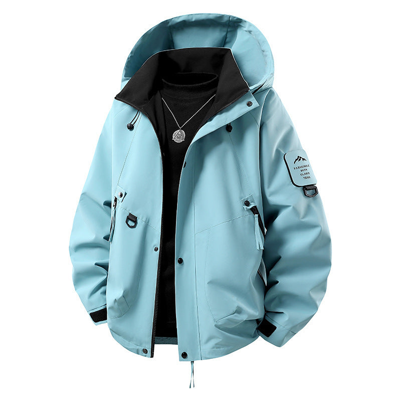 Men's outdoor softshell jacket with water-repellent membrane, versatile utility pockets, and adjustable cuffs Shop Velvia