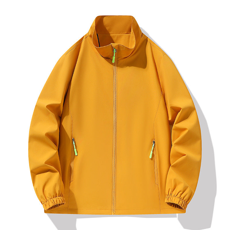 Men's Minimalist Softshell Outdoor Jacket with Stand-Up Collar, Wind and Water Resistant Membrane and Fluorescent Zipper Pulls Shop Velvia