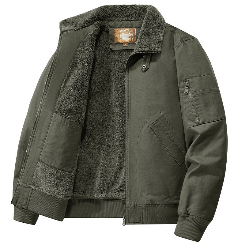 Men's teddy-lined pilot bomber jacket with sherpa lining and arm pocket Shop Velvia