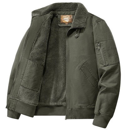 Men's teddy-lined pilot bomber jacket with sherpa lining and arm pocket Shop Velvia