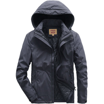 Men's water-repellent padded thermal jacket with adjustable hood and windproof membrane Shop Velvia