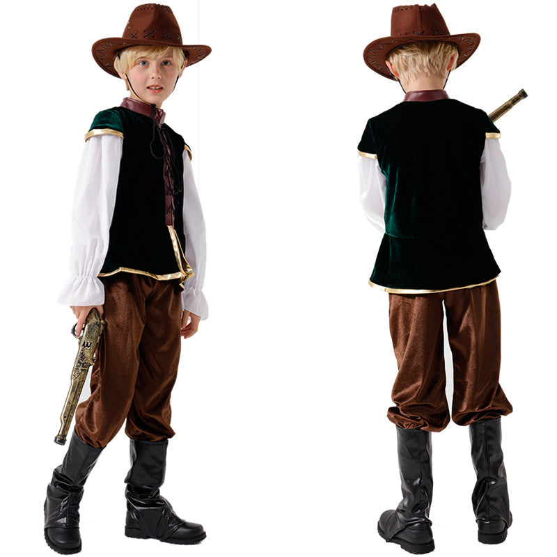 Boys Wild West Costume with Hat and Pistol Shop Velvia