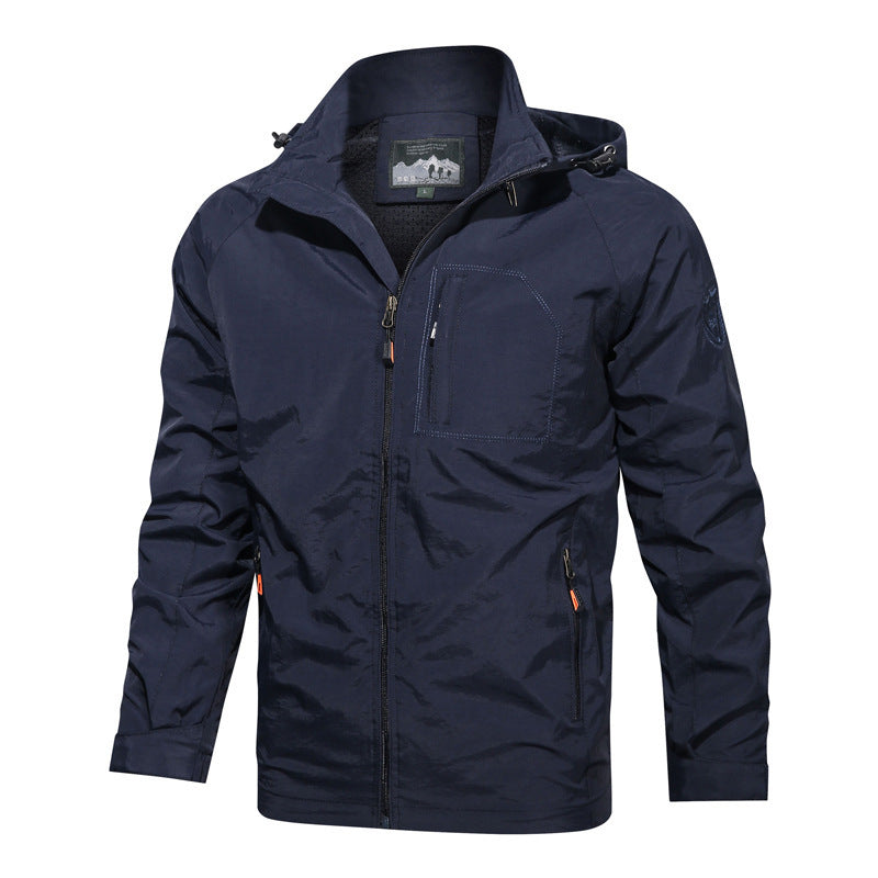 Men's Lightweight Softshell Field Jacket with Adjustable Hood and Organizer Chest Pocket Shop Velvia