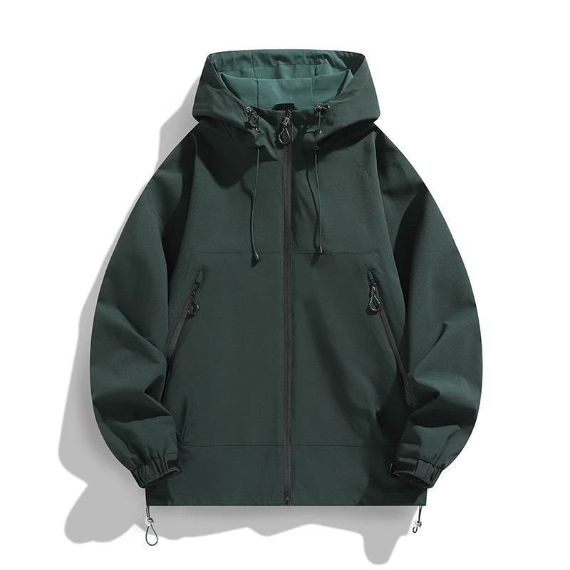 Men's Technical Wind and Water Repellent Hooded Jacket with Adjustable Hem Shop Velvia