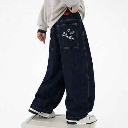 Boys casual wide-cut denim pants Shop Velvia