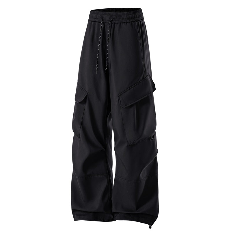 Men's Baggy Cargo Pants with Elastic Waistband, Multifunctional Pockets, and Adjustable Hem Shop Velvia