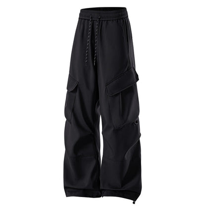 Men's Baggy Cargo Pants with Elastic Waistband, Multifunctional Pockets, and Adjustable Hem Shop Velvia