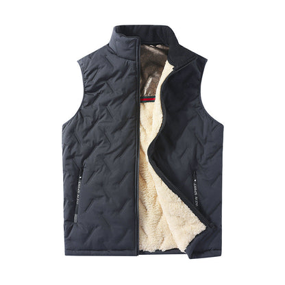Men's quilted insulation vest with Sherpa lining, wind-resistant exterior and zippered pockets Shop Velvia