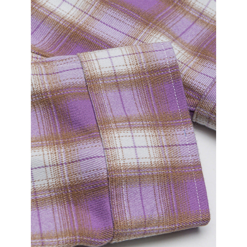 Women Oversized Check Shirt with Longline Cut, Chest Pocket and Rounded Hem Shop Velvia