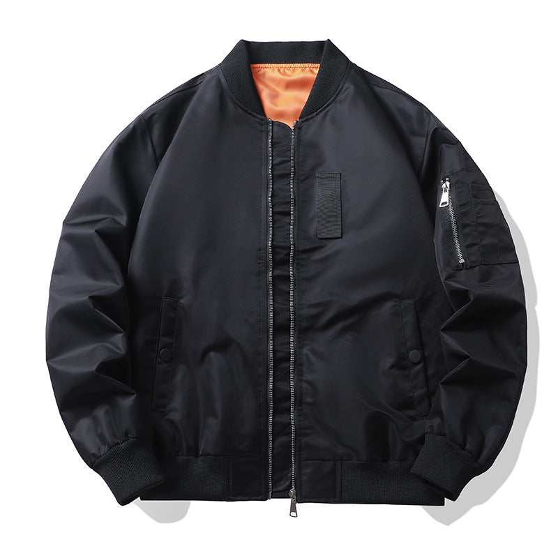 Men's Lightweight Flight Bomber Jacket with Water-Repellent Shell and Contrast Lining Shop Velvia