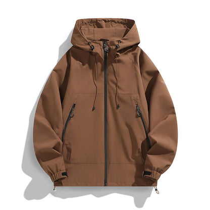 Men's Technical Wind and Water Repellent Hooded Jacket with Adjustable Hem Shop Velvia