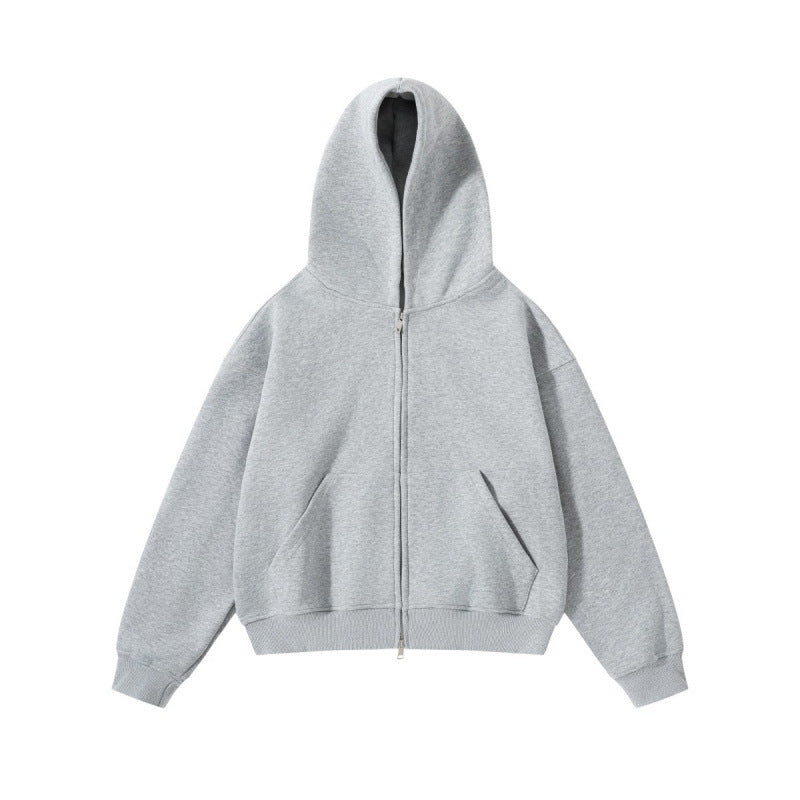 Unisex Oversize Hoodie with full zip and kangaroo pockets made of cotton fleece Shop Velvia