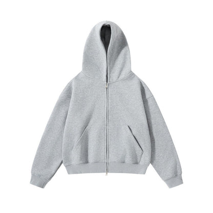 Unisex Oversize Hoodie with full zip and kangaroo pockets made of cotton fleece Shop Velvia