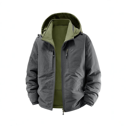 Men's thermo field jacket with fleece lining, hood and front pockets Shop Velvia