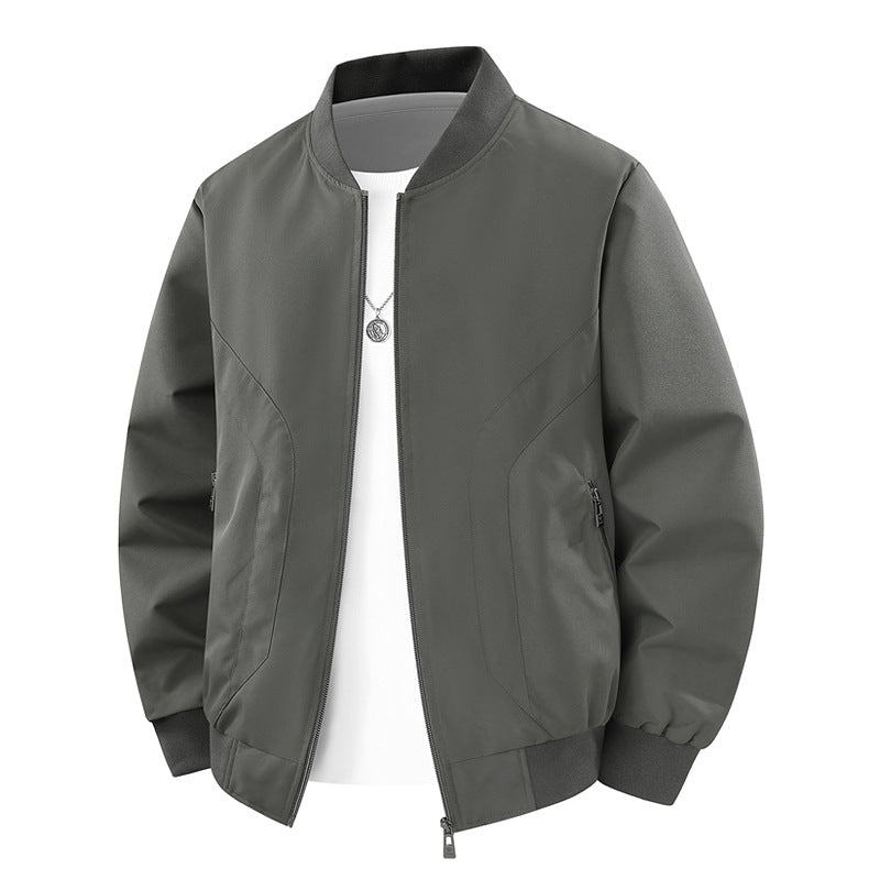 Men's Lightweight Windproof Bomber Jacket with Ribbed Cuffs and Zipper Pockets Shop Velvia