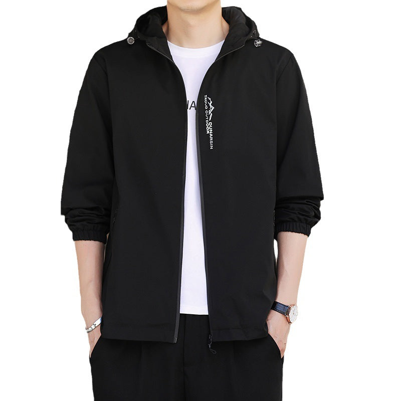Men's Ultralight Hooded Shell Jacket in Urban Minimal Style with Windproof Membrane and Zipper Pockets Shop Velvia