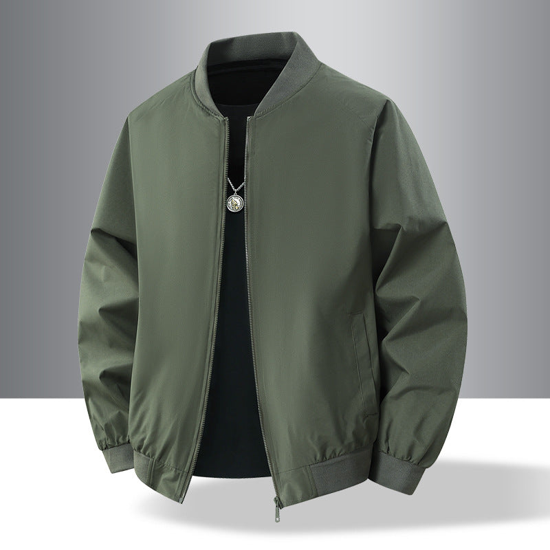 Men's lightweight urban military bomber jacket with elastic waistband, zipper, and side pockets Shop Velvia