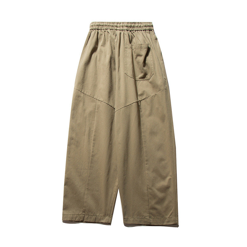 Unisex Wide Culotte Pants with Elastic Waistband and Drawstring Shop Velvia