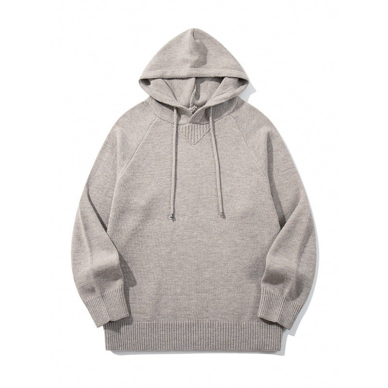 Unisex Oversize Knit Hoodie with Raglan Sleeves and Ribbed Cuffs Shop Velvia