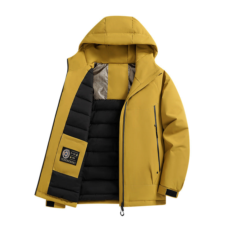 Men's Insulated Softshell Parka with Technical Hood, Windproof Outer Shell and Inner Pockets Shop Velvia