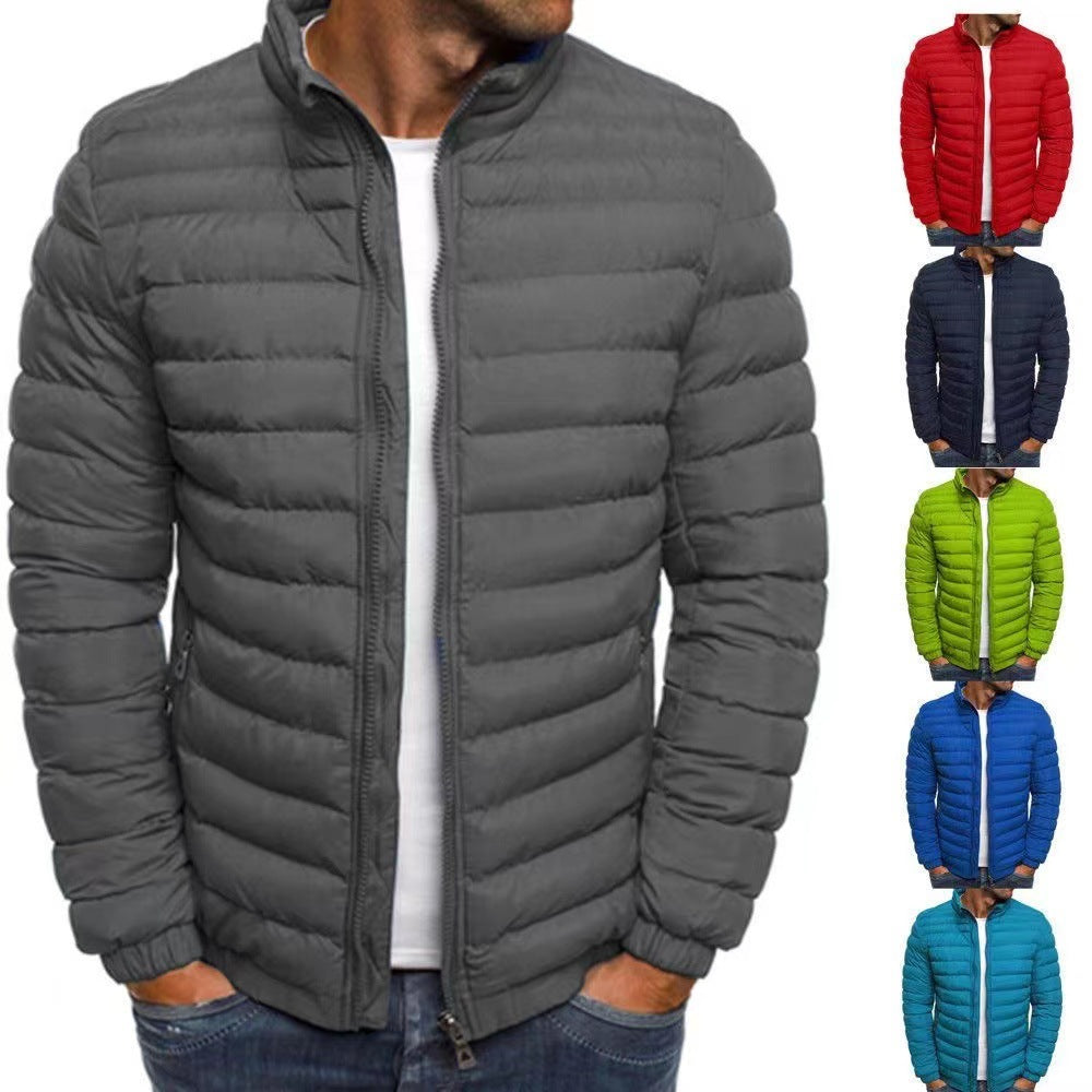 Men's lightweight quilted jacket with high collar and optimal insulation Shop Velvia