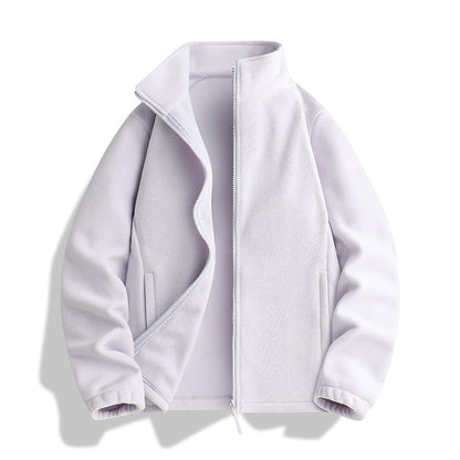 Unisex fleece jacket with standing collar, full-length zipper and elastic cuffs Shop Velvia