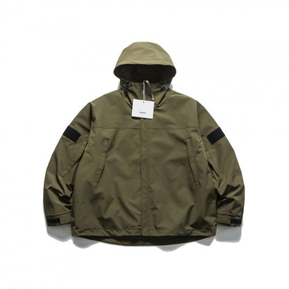 Unisex Oversize-Utility-Rain Jacket with Hood and Concealed Zipper Shop Velvia