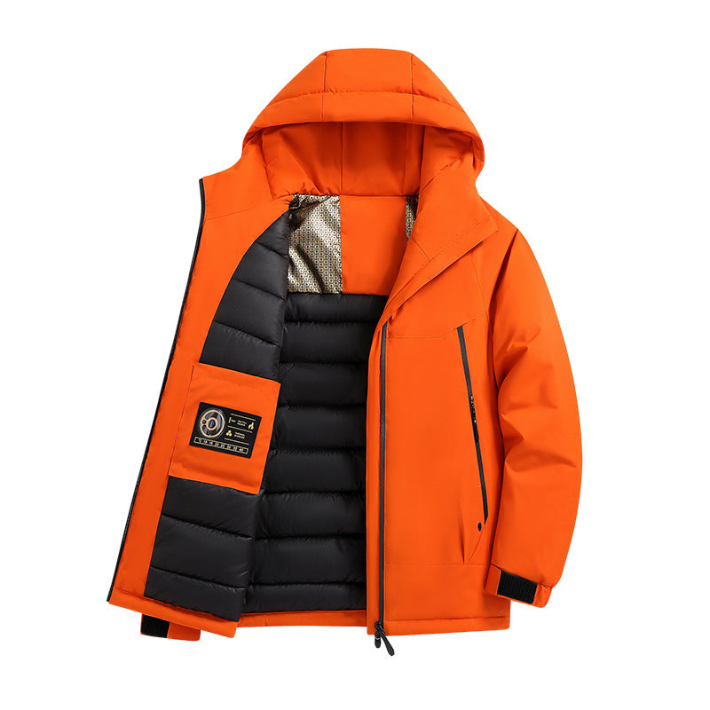 Men's Insulated Softshell Parka with Technical Hood, Windproof Outer Shell and Inner Pockets Shop Velvia