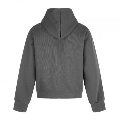 Unisex Oversize Hoodie Sweat Jacket with full zip, studded trim, and graphic front print Shop Velvia