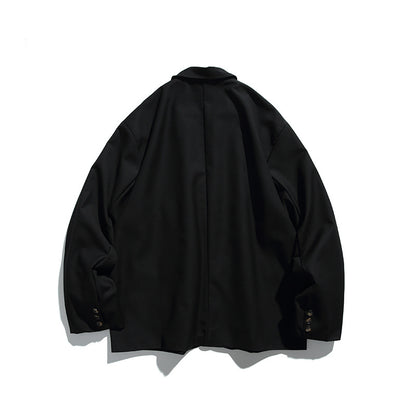 Men's Oversize Blazer in Boxy Cut with Flap Pockets and Light Padding Shop Velvia