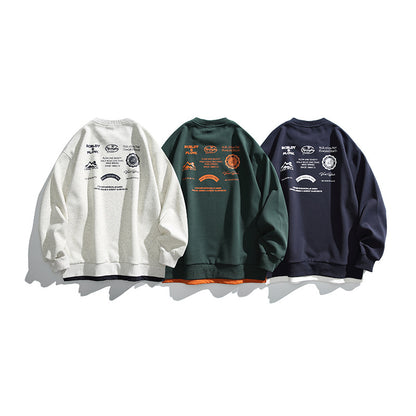 Unisex Oversized Sweatshirt with large back print, layered look, and ribbed cuffs Shop Velvia