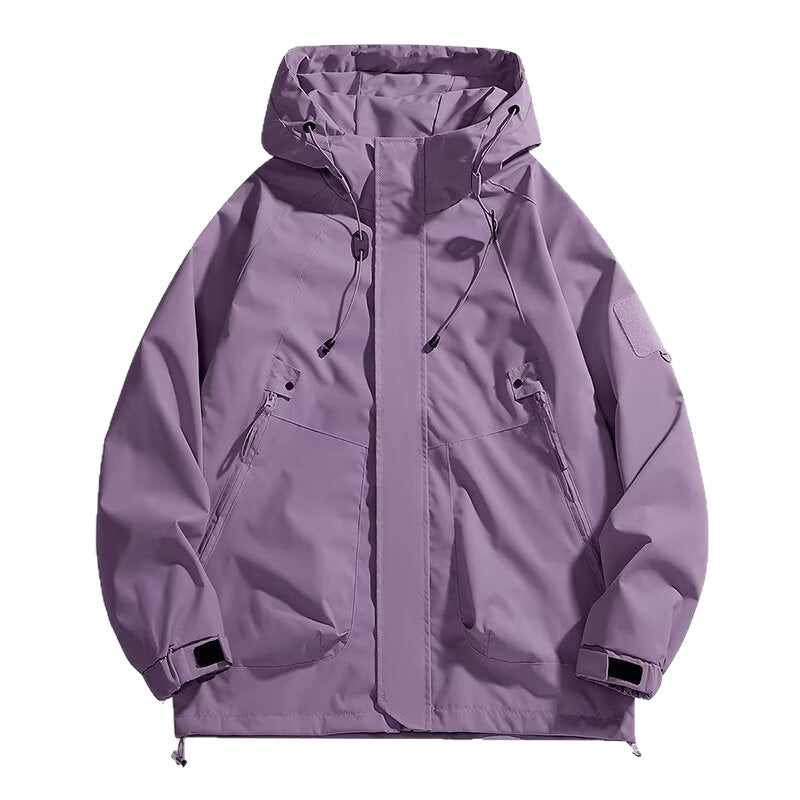 Men's Urban Utility Softshell Parka with Drawstring, Velcro Sleeves and Concealed Zippers Shop Velvia