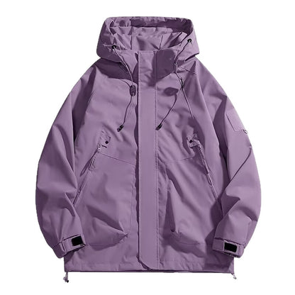Men's Urban Utility Softshell Parka with Drawstring, Velcro Sleeves and Concealed Zippers Shop Velvia
