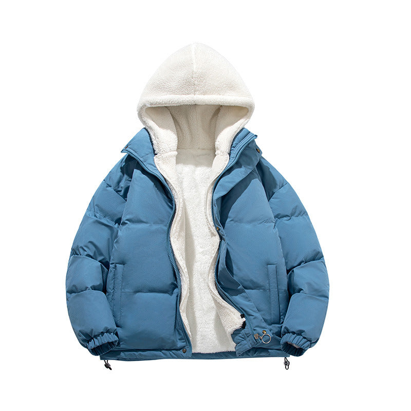 Unisex Padded Hoodie with Sherpa Lining and Adjustable Hem Shop Velvia