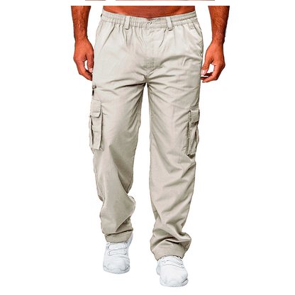 Men's cargo pants with elastic waistband and multifunctional pockets Shop Velvia