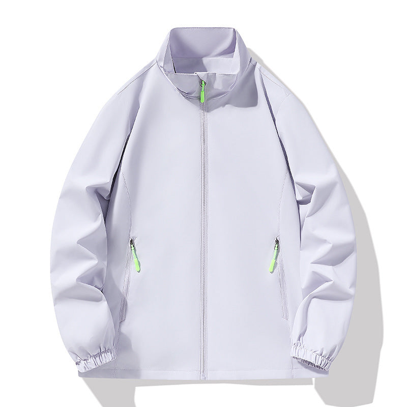 Men's Minimalist Softshell Outdoor Jacket with Stand-Up Collar, Wind and Water Resistant Membrane and Fluorescent Zipper Pulls Shop Velvia